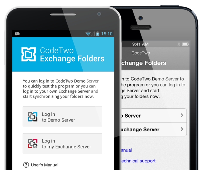 Get Exchange public and personal folders to Android