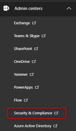 Access Office 365 Security & Compliance Center