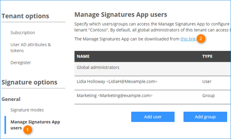 manage signatures in gmail