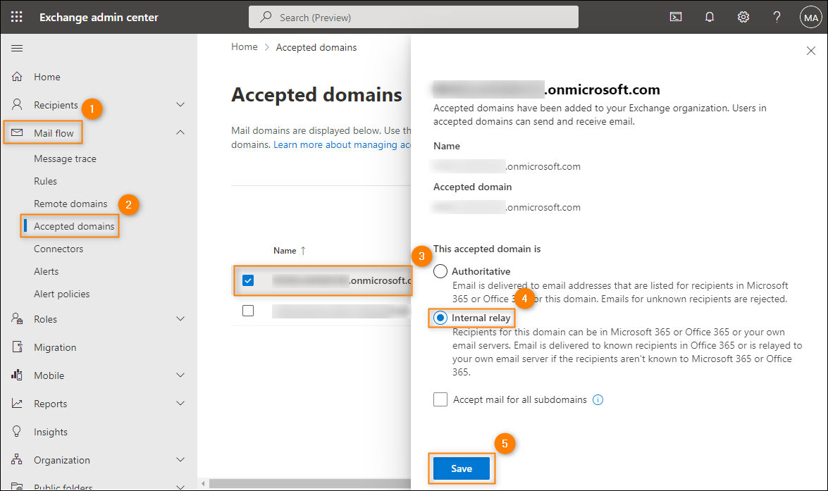 Select the domain to use for email from Microsoft 365 products - Microsoft  365 admin