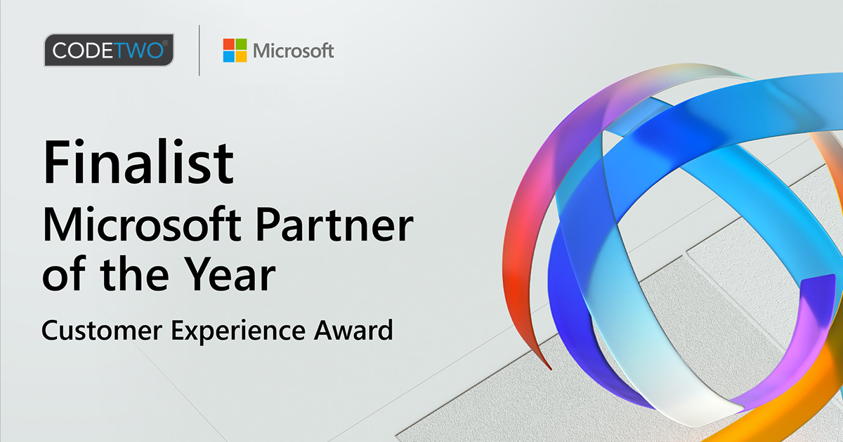 CodeTwo named Microsoft 2020 Partner of the Year Finalist