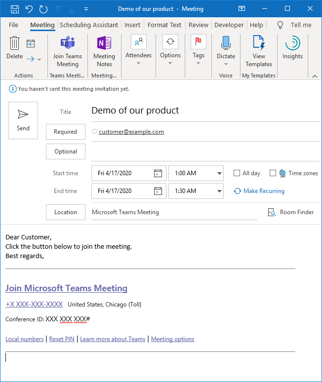 Microsoft Teams Calendar Invite Attachments