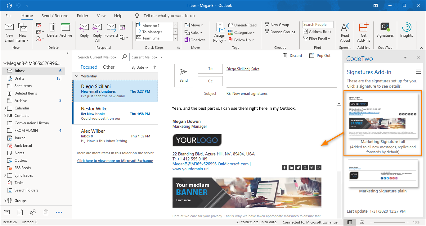 how to change email signature in outlook mac