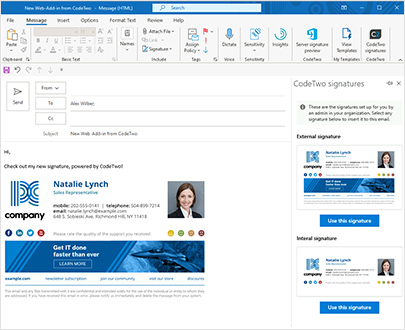 Email signature management in Microsoft 365 & Office 365